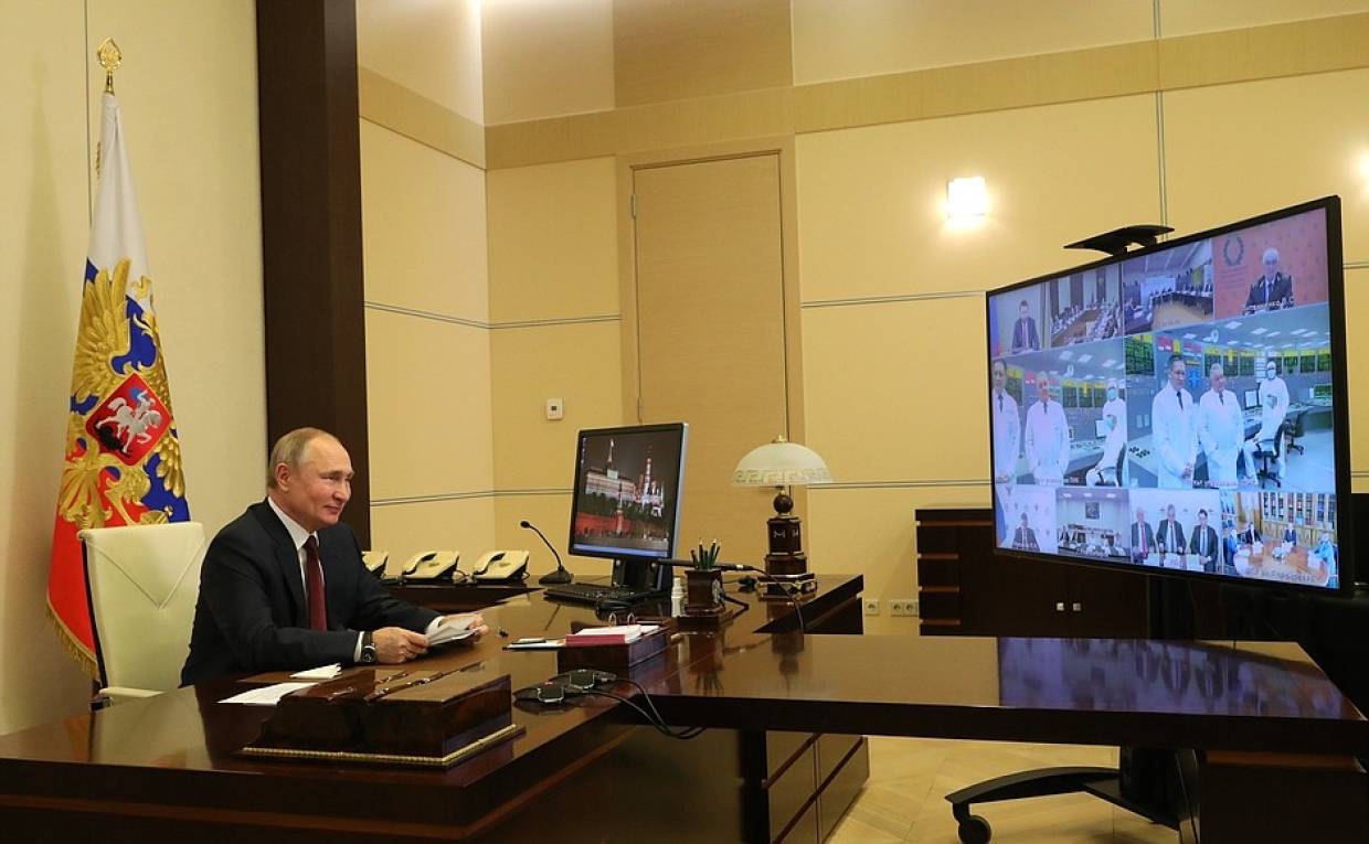 Старт вывода реактора ПИК на энергетический режим работы дал президент РФ В.В.Путин. 8 февраля 2021 год